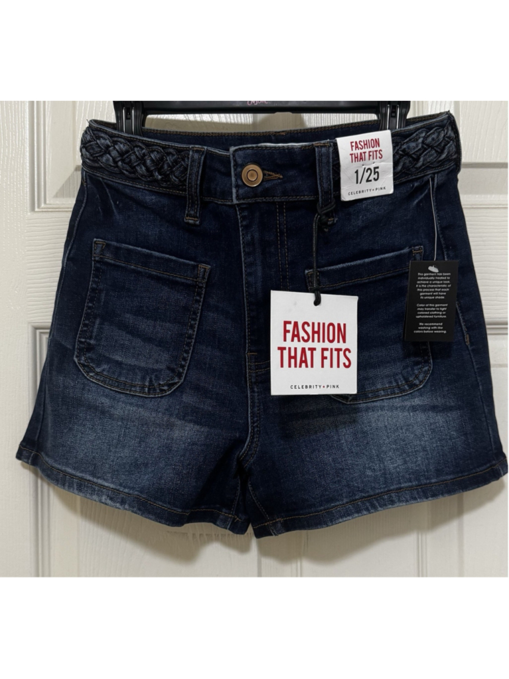 Size 1/25 Celebrity Pink Teen Girls Dark Wash Denim Shorts
